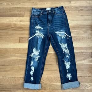 Cello Cuffed Destroyed Jeans - Size 5